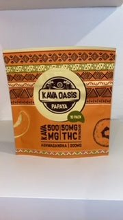 Kava Oasis Papaya Gummies 500mg Kava 50mg THC 200mg Ashwagandha - Wonderland