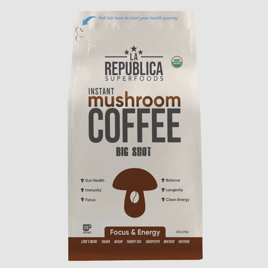 La Republica Superfoods Big Shot Mushroom Coffee (100% Arabica Colombian Instant) - Wonderland