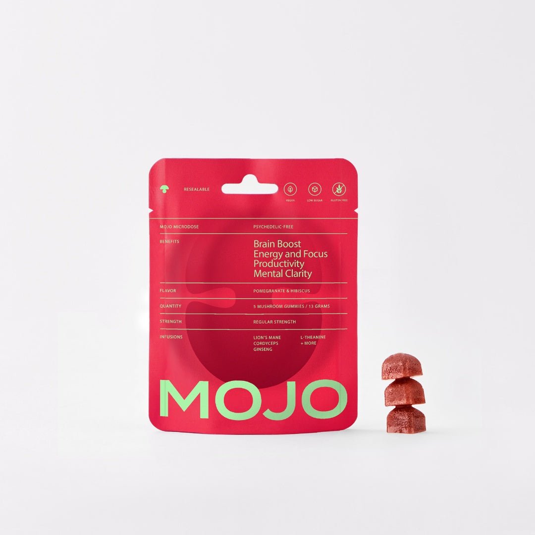 Mojo Brain Boosting Gummies, Regular Strength, Pomegranate Hibiscus – 5pk - Wonderland