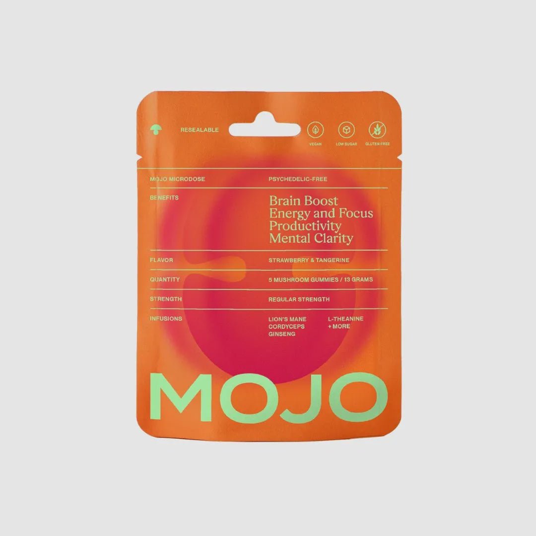 Mojo Brain Boosting Gummies, Regular Strength, Strawberry Tangerine – 5ct / pack - Wonderland