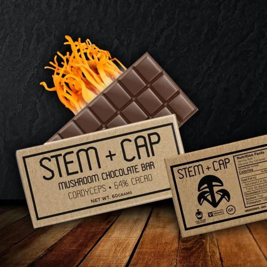 Mushroom Chocolate Cordyceps Bar by Stem + Cap - My Store