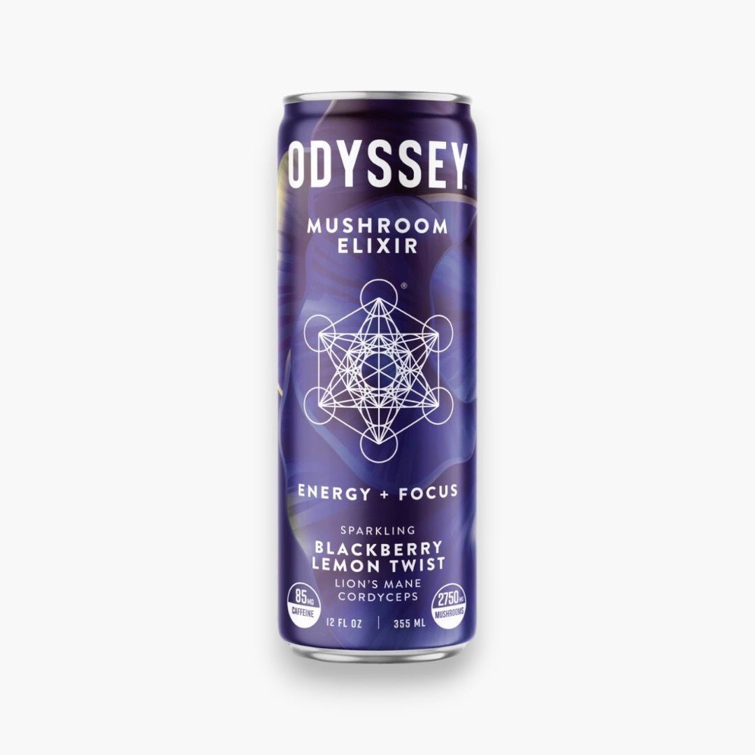 Odyssey Mushroom Elixir Blackberry Lemon Twist 85mg Sparkling Mushroom Energy - Wonderland