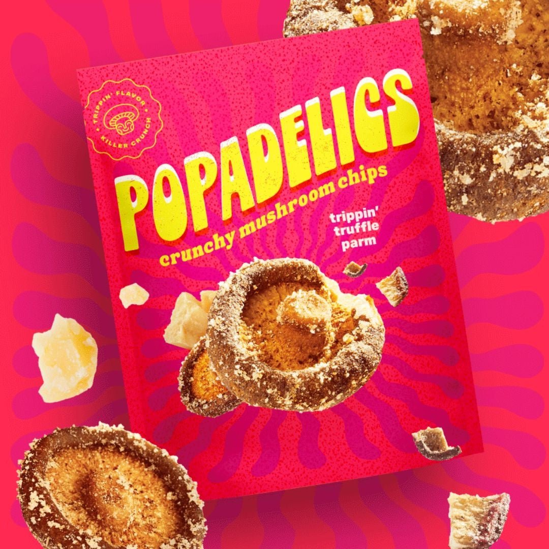 Popadelics Trippin' Truffle Parm Crunchy Mushroom Chips - Wonderland