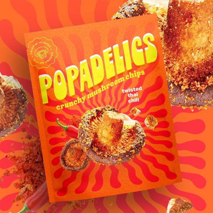 Popadelics Twisted Thai Chili Crunchy Mushroom Chips - Wonderland