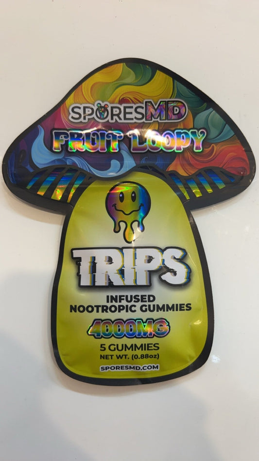 Trips Magic Nootropics Gummies 5 Pieces Fruity Loops - Wonderland